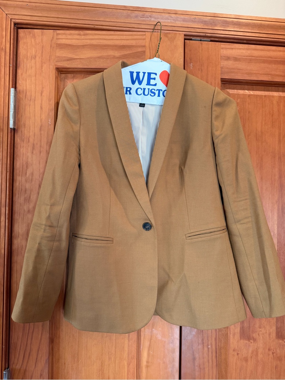 J Crew Women's Wool Single-Button Parke Blazer - Camel 6